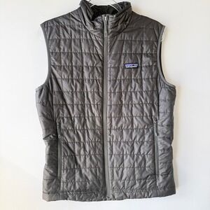 Patagonia Nano Puff Vest Mens Small Forge Grey 84242 Excellent Primaloft Puffer